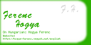 ferenc hogya business card